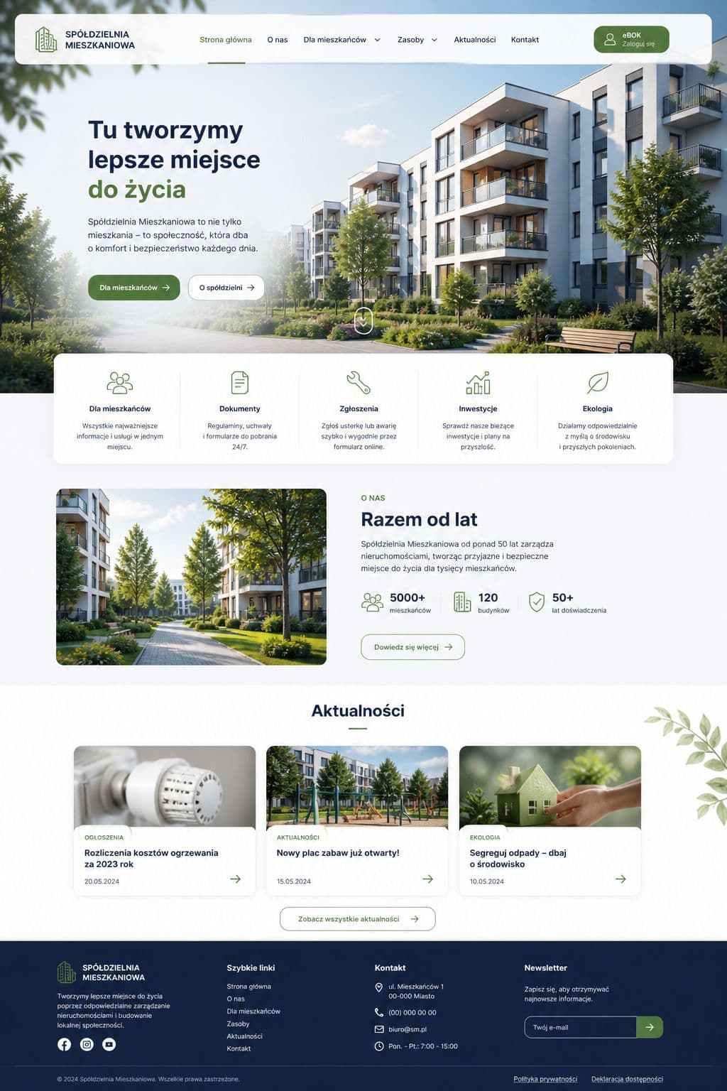 Nowoczesna Strona Spółdzielni Mieszkaniowej